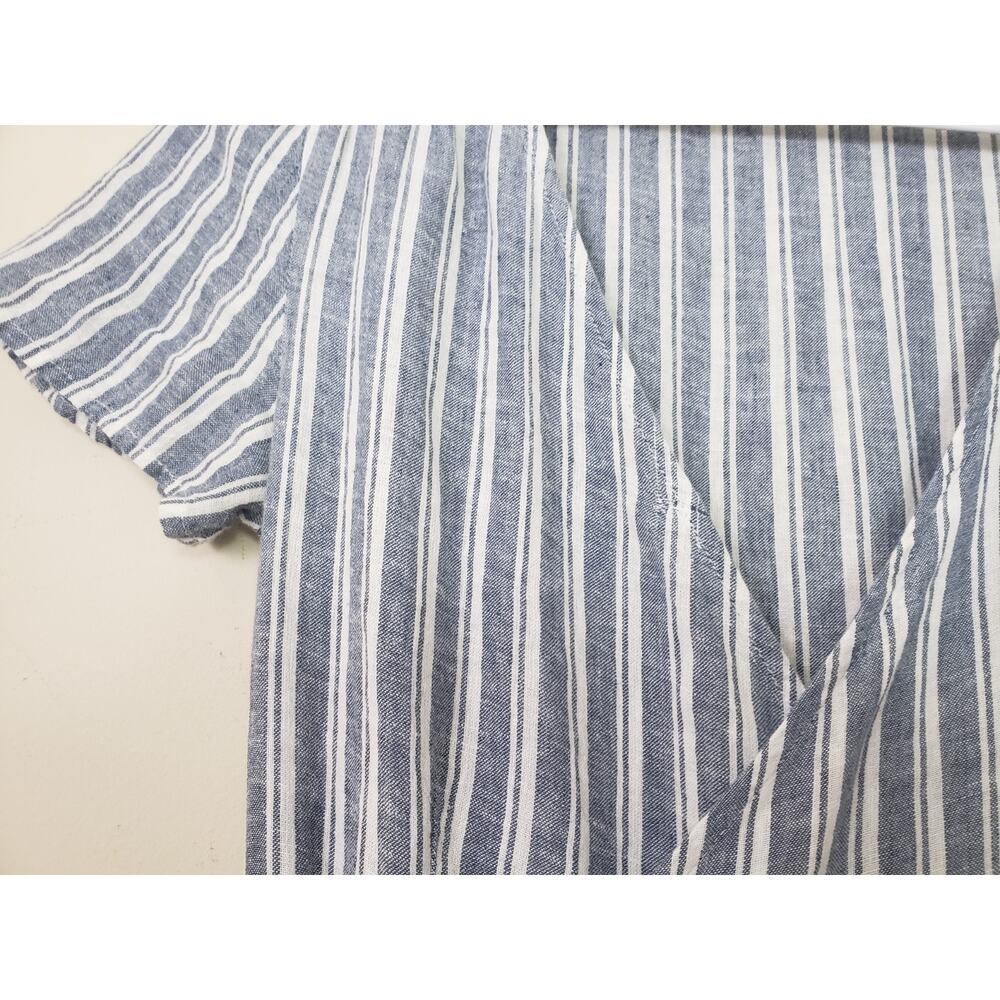 Marine Layer Frances Womens Wrap Dress Size S Blue Stripe Preppy Beach Cruise - Picture 4 of 8